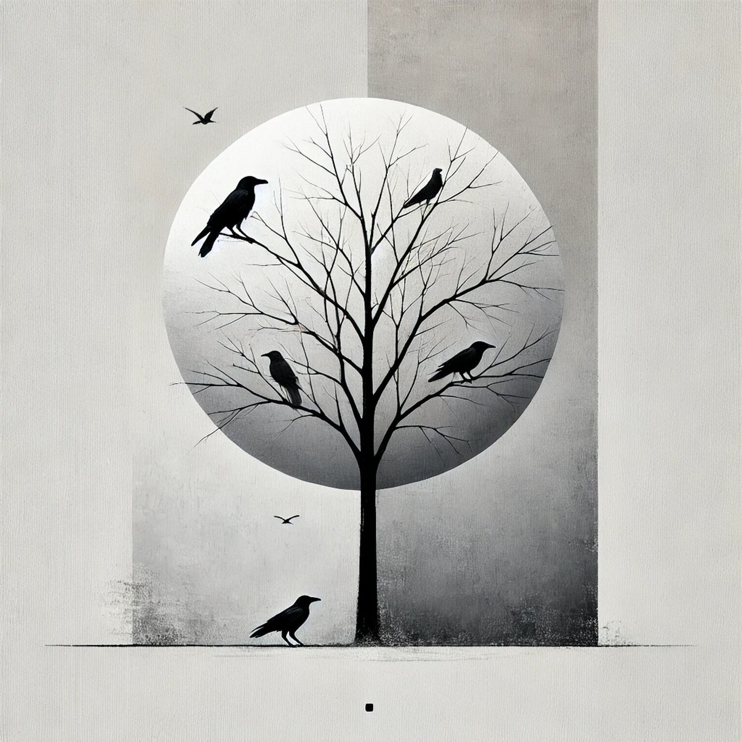Der Baum und die Vögel 2 (digital Paint) Steven Elijah Neuhaus Originalgemälde zu verkaufen