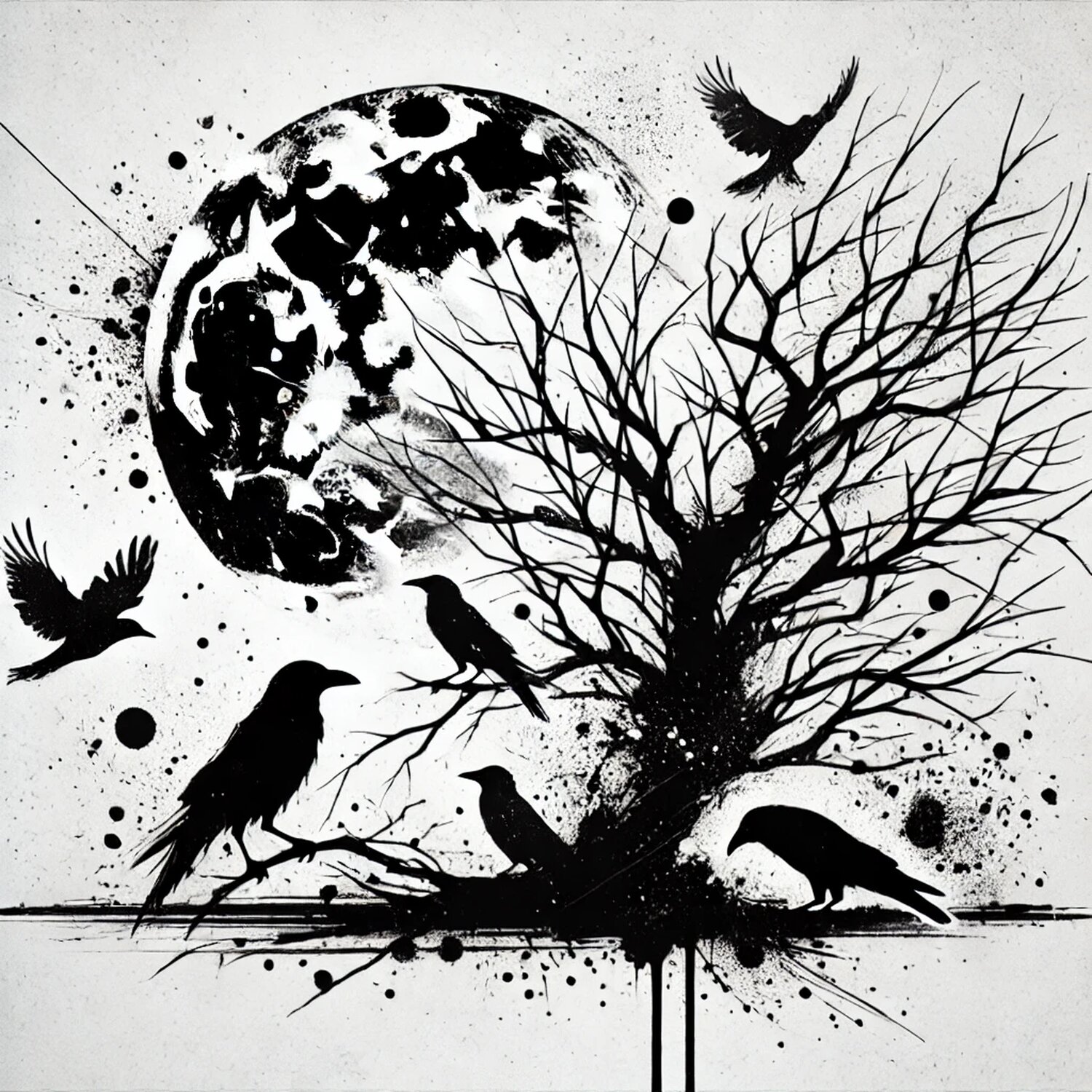 Baum Und die Vögel 3 Steven Elijah Neuhaus Dipinto originale in vendita