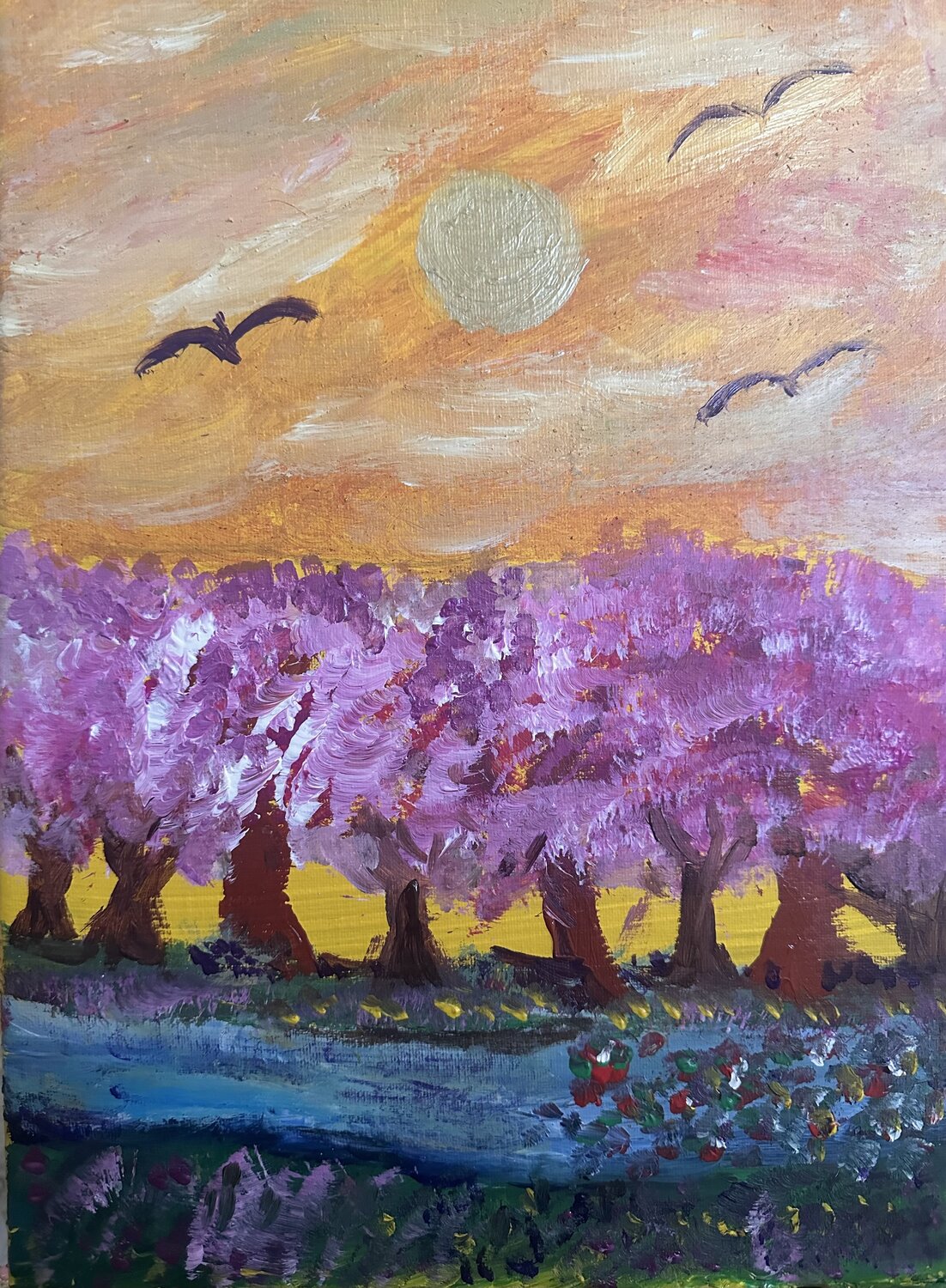 Blühende Harmonie mixed media Edition Steven Elijah Neuhaus Originalgemälde zu verkaufen