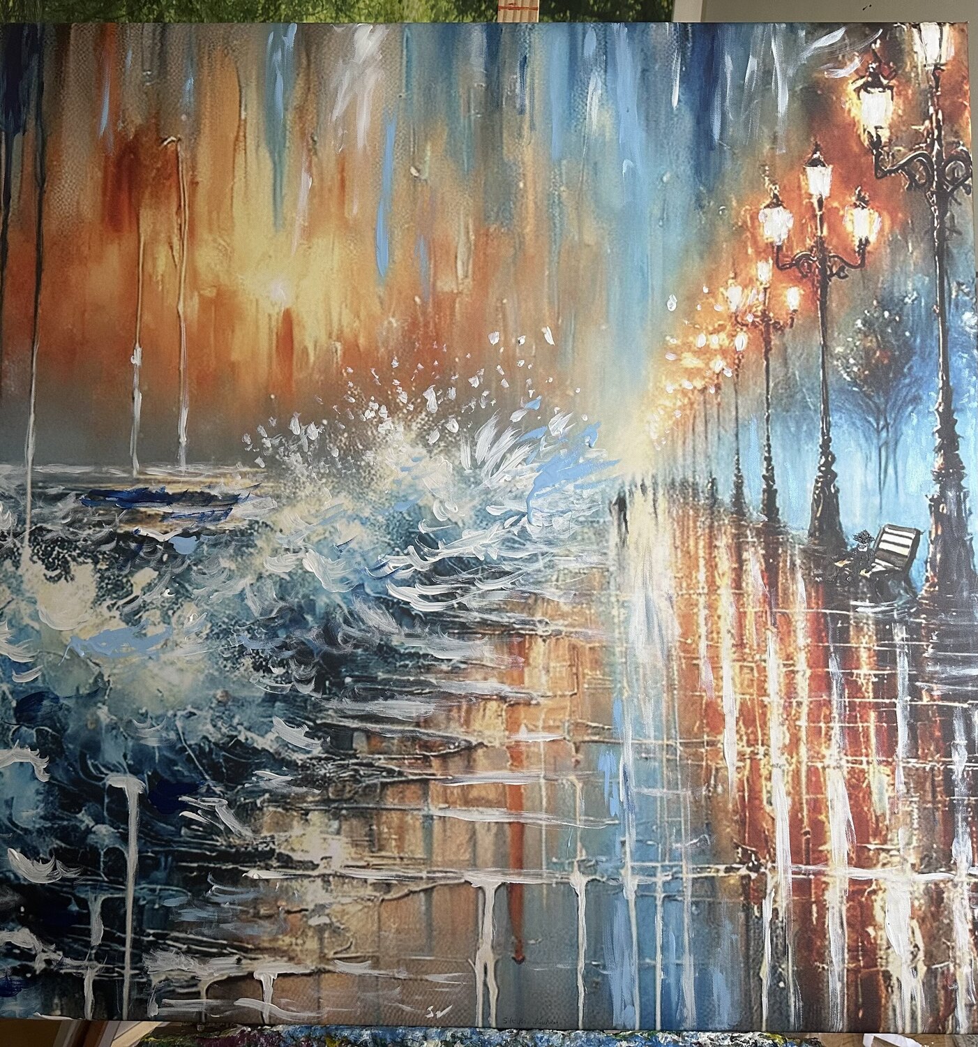Der Mann und rauschende Küste Steven Elijah Neuhaus