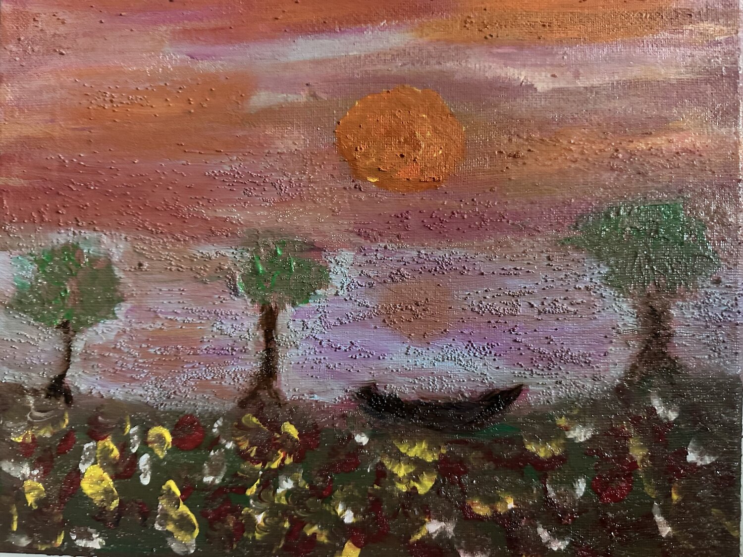 Goldene Stille an der Küste Steven Elijah Neuhaus Originalgemälde zu verkaufen