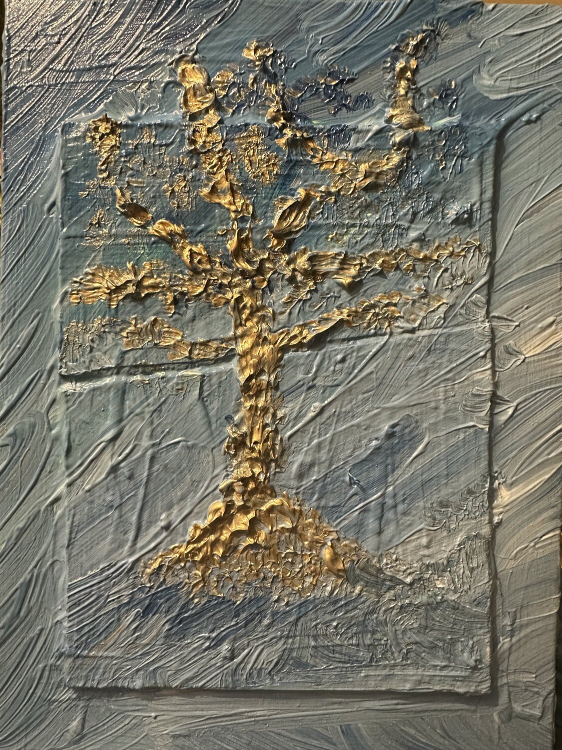 Golden Lines  Holz auf Karton Steven Elijah Neuhaus