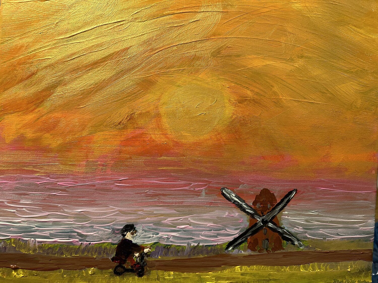 Die Reise ins in den goldenen Abend Steven Elijah Neuhaus Dipinto originale in vendita