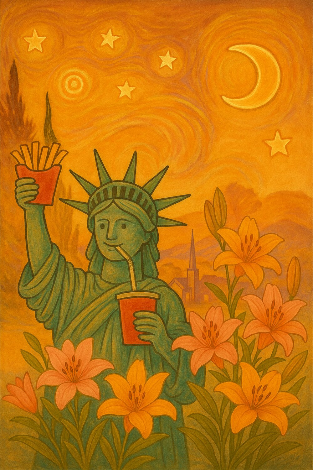 Der American dream digital painting Unikat Steven Elijah Neuhaus Digital zu verkaufen