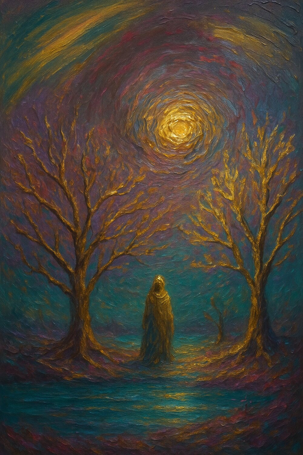Die Mystik des Wissens Steven Elijah Neuhaus Originalgemälde zu verkaufen