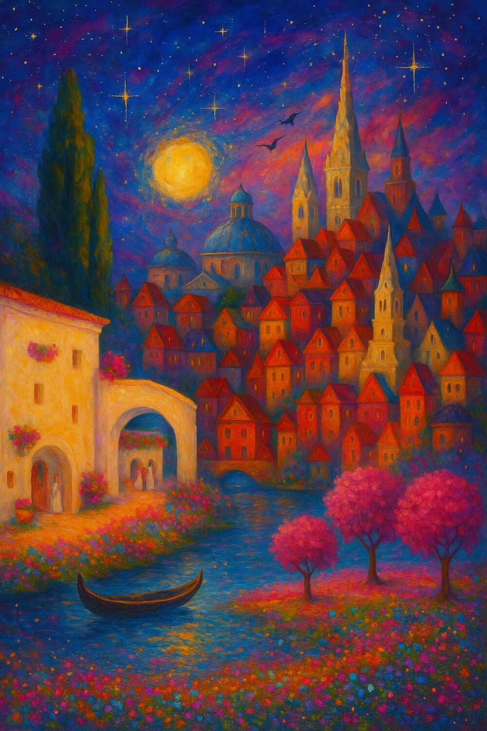 Dreanland in THE Night  Mixed Media Steven Elijah Neuhaus Originalgemälde zu verkaufen