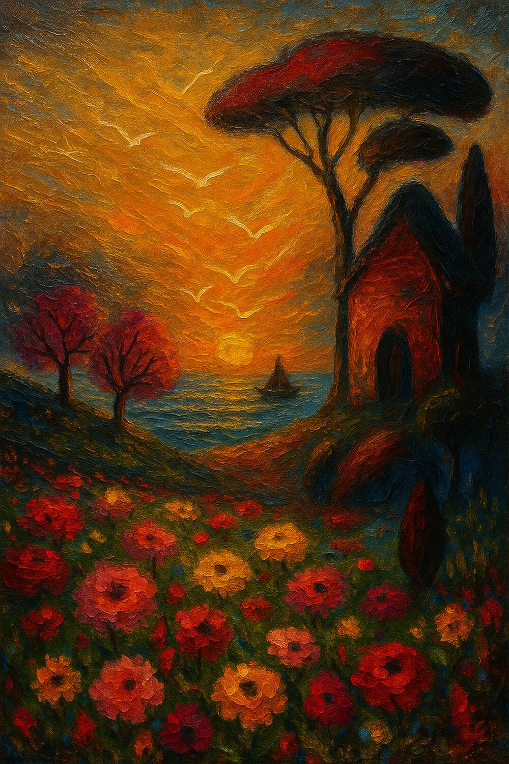 Traumland eines Blumenmeeres Steven Elijah Neuhaus