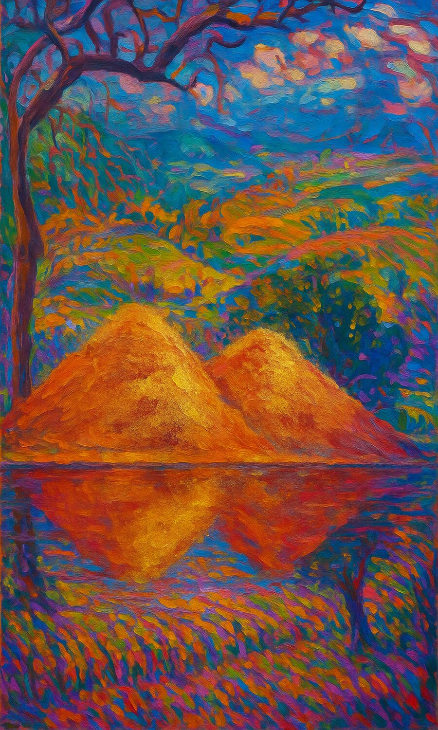 Die Berge der Träume  Mixed Media Steven Elijah Neuhaus Originalgemälde zu verkaufen