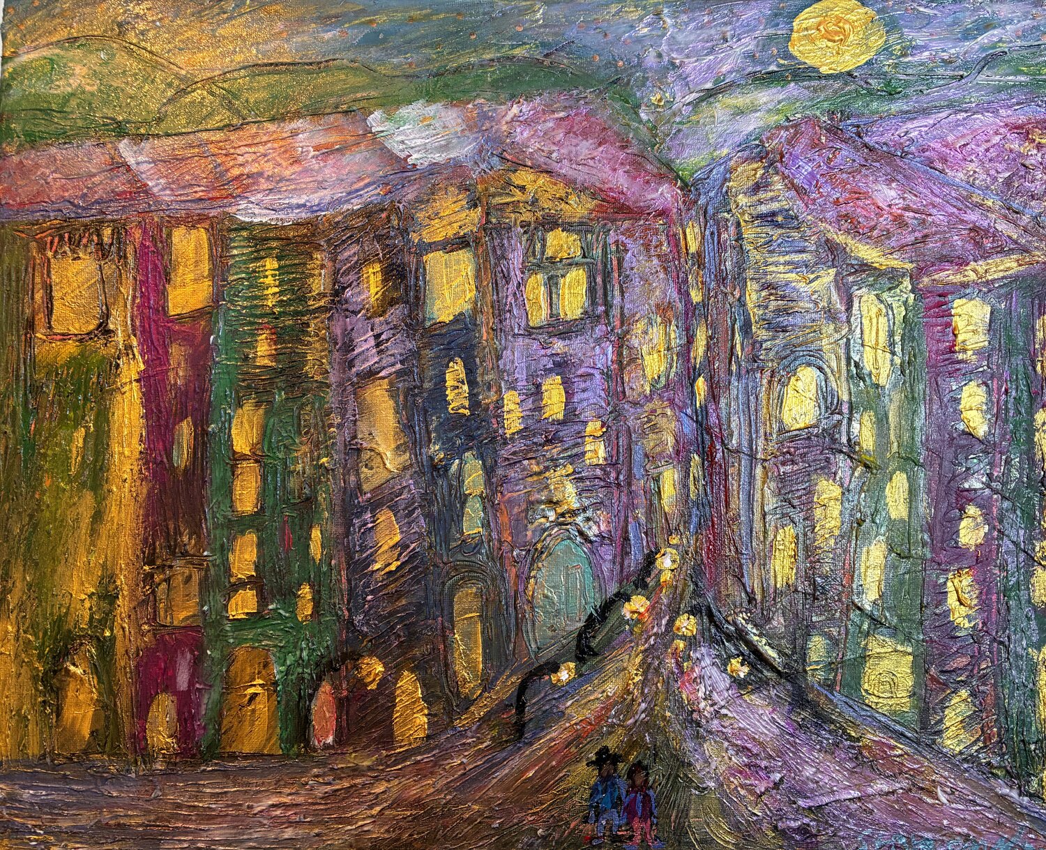 Eine Stadt im Lichte der italienischen Sonne Steven Elijah Neuhaus Originalgemälde zu verkaufen