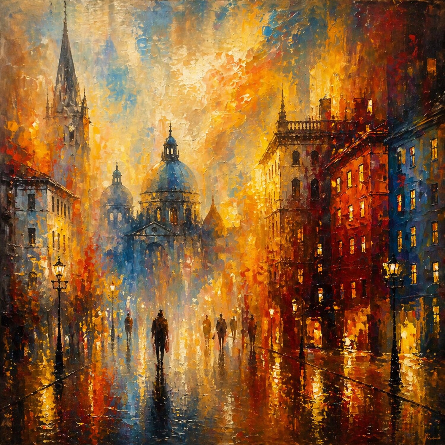 Ein schöner Tag in Paris Edition 2 Mixed Media Werk Steven Elijah Neuhaus Originalgemälde zu verkaufen