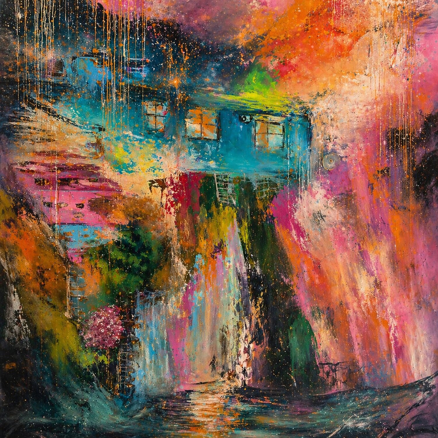 Rêve en Fusion Mixed Media Steven Elijah Neuhaus Originalgemälde zu verkaufen