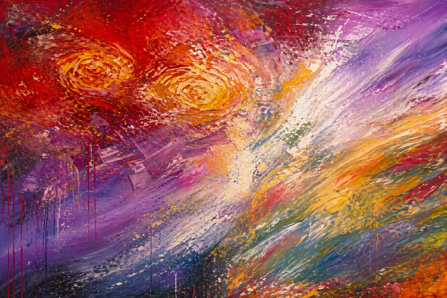 Birth of a Collision Mixed Media Steven Elijah Neuhaus Originalgemälde zu verkaufen