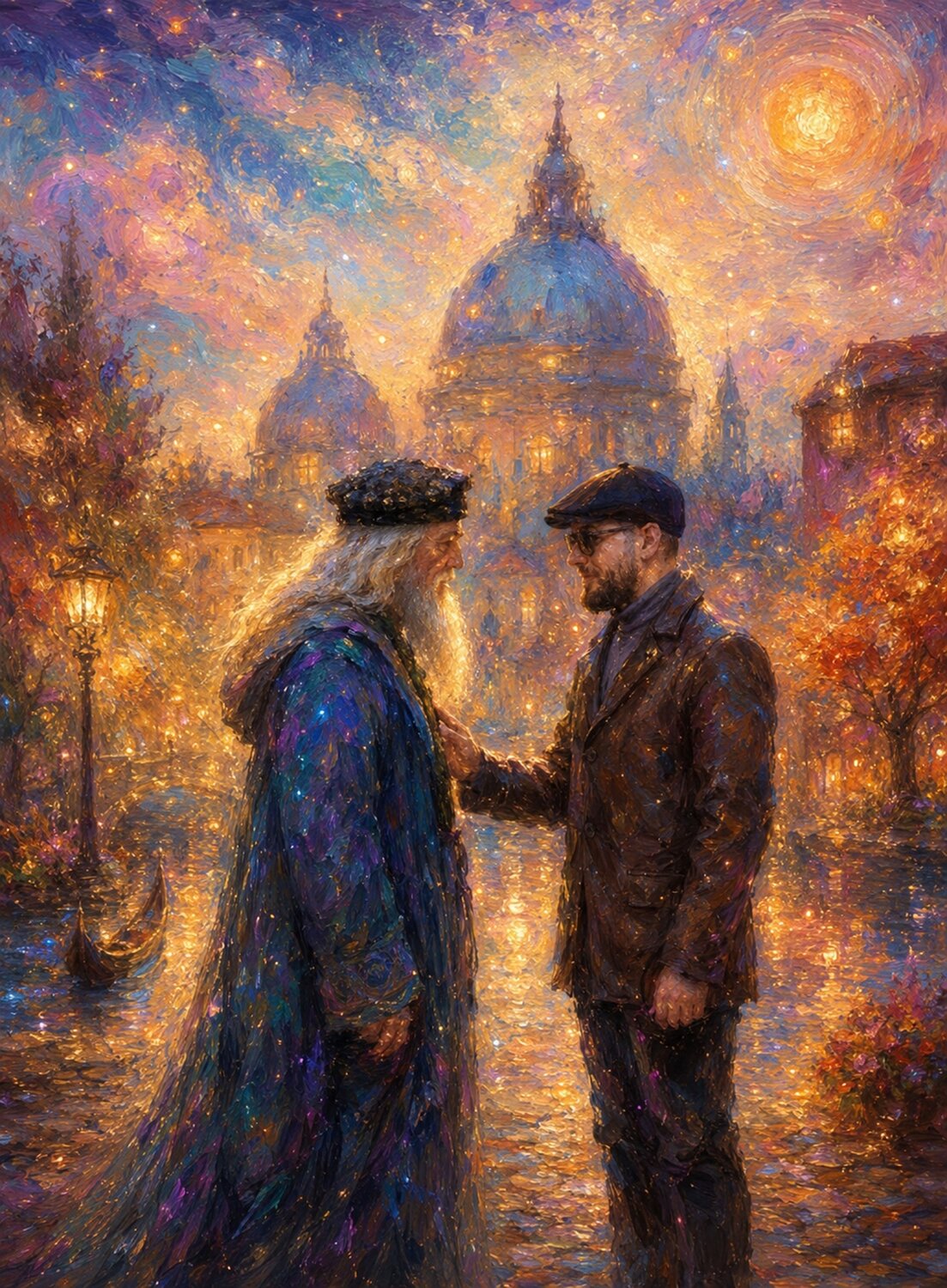 Einer magische Begegnung Steven Elijah Neuhaus Peinture originale à vendre