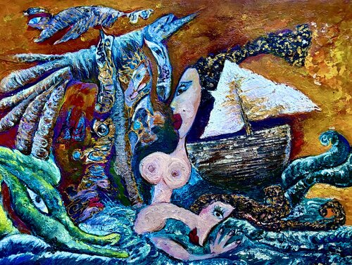 „Космически прилив“ von Анна Мутавска, Malerei kaufen auf Singulart