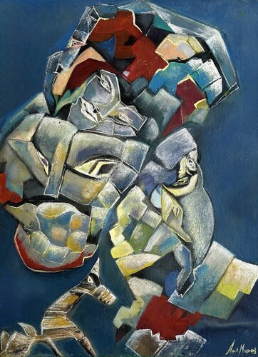 Кучето на Кандински сънува Пикасо von Анна Мутавска, Malerei kaufen auf Singulart