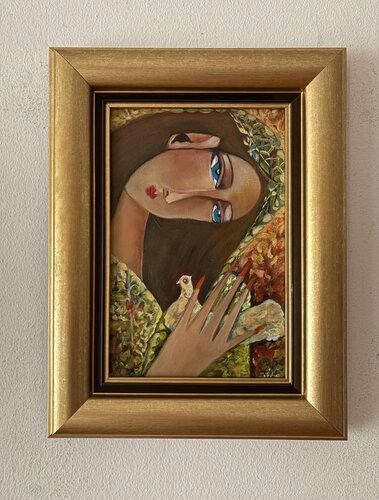 Гълъбът е тишина. Очите – буря. von Анна Мутавска, Malerei kaufen auf Singulart