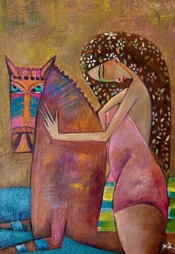 turquoise journey von Анна Мутавска, Malerei kaufen auf Singulart