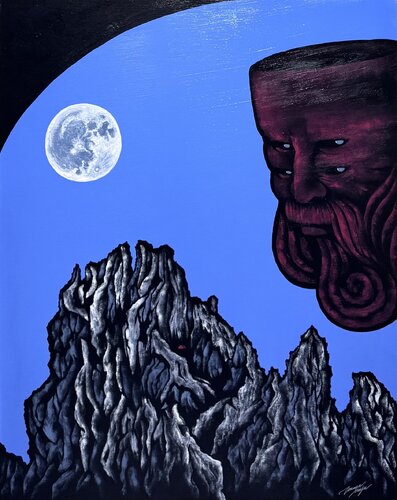 カルスト地の事情 - カルストの土地の状況 de TOZOW MAJA, Pintura a la venta en Singulart