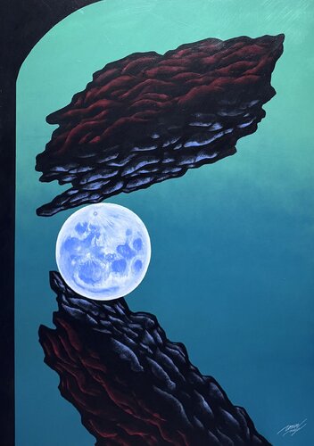 衛星バランス - 衛星バランス de TOZOW MAJA, Pintura a la venta en Singulart