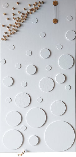 Relief painting IBI et Retro no. 1 di Aleksandra Łojek-Szymanowska, Altri media in vendita su Singulart