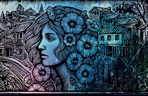 Digital graphics "Bronowice mallows part 2" di Aleksandra Łojek-Szymanowska, Digitale in vendita su Singulart