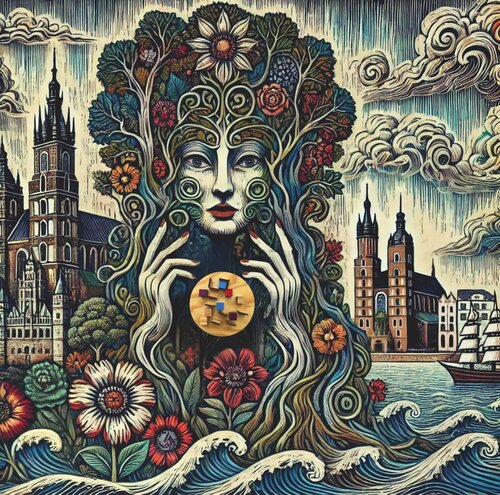 Digital graphics "Kołobrzeg girl in Krakow" by Aleksandra Łojek-Szymanowska, Digital for Sale on Singulart