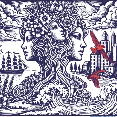 Digital graphics "My hometown" par Aleksandra Łojek-Szymanowska, Digital en vente sur Singulart