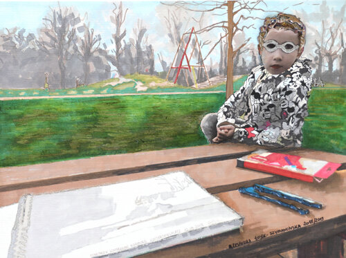 My playground in Hamburg by Aleksandra Łojek-Szymanowska, Work on Paper for Sale on Singulart