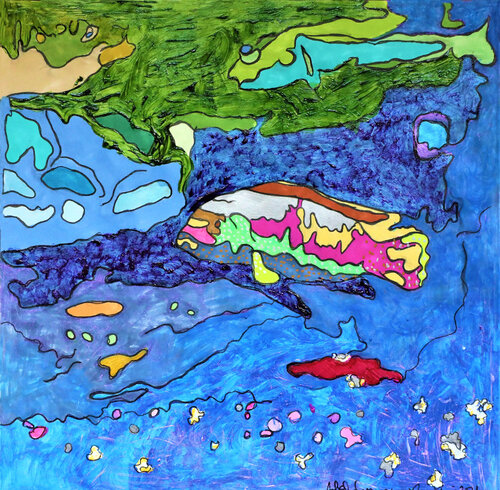 Painting Malawi III par Aleksandra Łojek-Szymanowska, Œuvre sur papier en vente sur Singulart