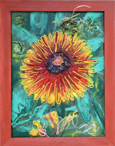 Painting of Gailardia arborvitae Bijou von Aleksandra Łojek-Szymanowska, Andere Medien kaufen auf Singulart