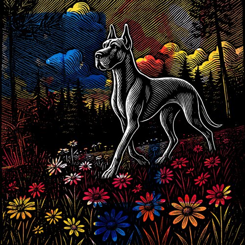 Digital graphics "On the trail of daisies" von Aleksandra Łojek-Szymanowska, Digital kaufen auf Singulart