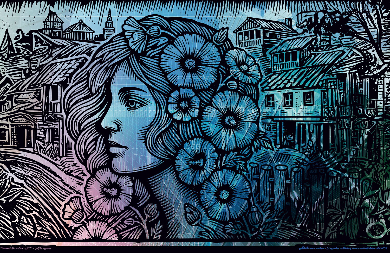 Digital graphics "Bronowice mallows part 2" Aleksandra Łojek-Szymanowska