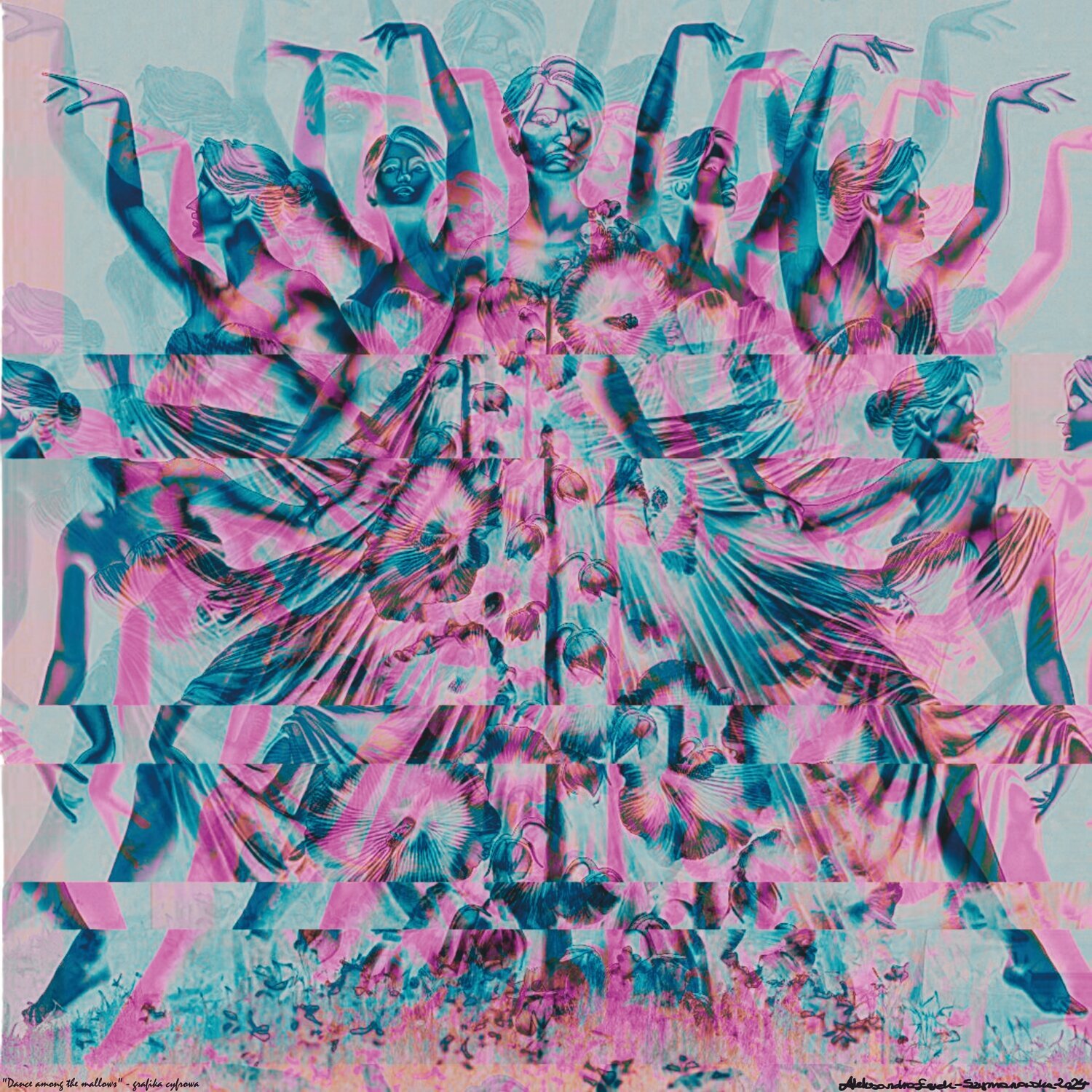 Digital graphics "Dance ammong the mallows" Aleksandra Łojek-Szymanowska Digitale in vendita