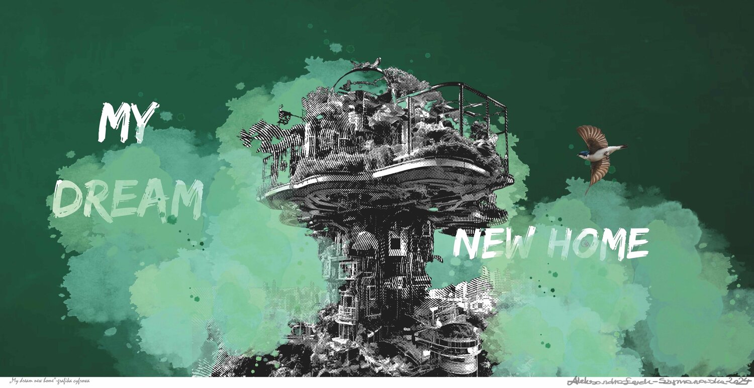 Digital graphics "My dream new home" Aleksandra Łojek-Szymanowska Digital zu verkaufen