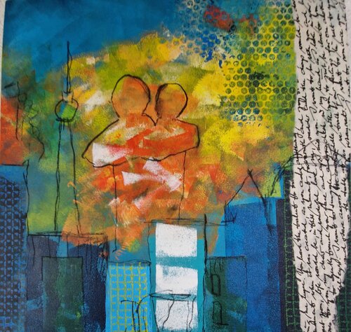 Wir zwei in Berlin de Gabriele Wöllhaf, Pintura a la venta en Singulart