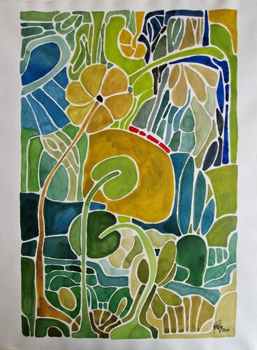 Wild gewachsen par Gabriele Wöllhaf, Peinture en vente sur Singulart