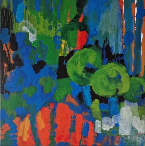 Am Park par Gabriele Wöllhaf, Peinture en vente sur Singulart