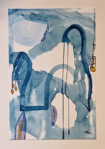 Duo im Einklang von Gabriele Wöllhaf, Malerei kaufen auf Singulart