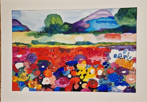 Sommerlandschaft par Gabriele Wöllhaf, Peinture en vente sur Singulart