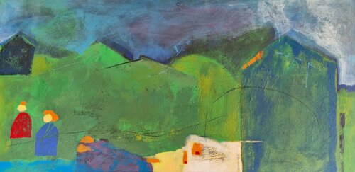 Ländliche Gegend di Gabriele Wöllhaf, Pittura in vendita su Singulart