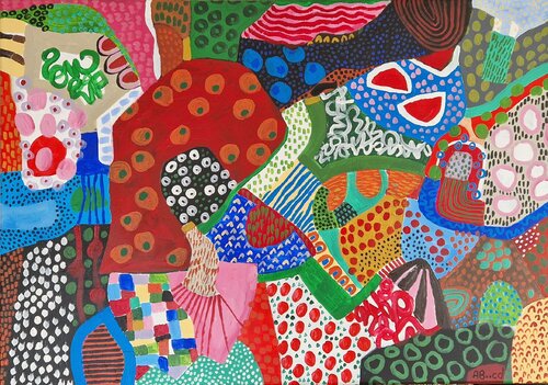 AB..cd van Gabriele Wöllhaf, Schilderij te koop op Singulart