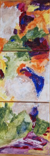 Triptichon von Gabriele Wöllhaf, Malerei kaufen auf Singulart