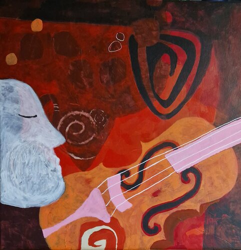 Die Violinistin von Gabriele Wöllhaf, Malerei kaufen auf Singulart