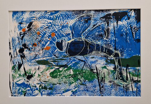 Libelle V2, Monotypie mit Malerei par Gabriele Wöllhaf, Édition en vente sur Singulart