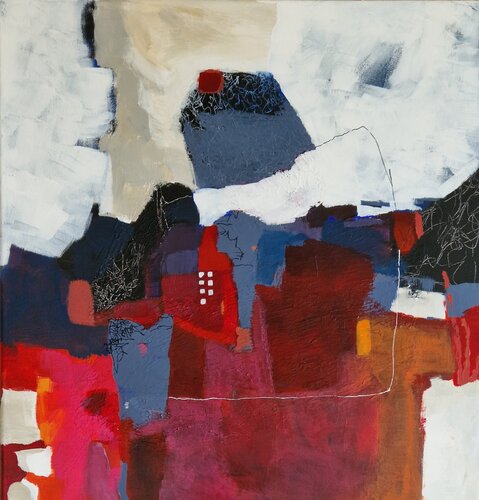 Winter in der Stadt par Gabriele Wöllhaf, Peinture en vente sur Singulart
