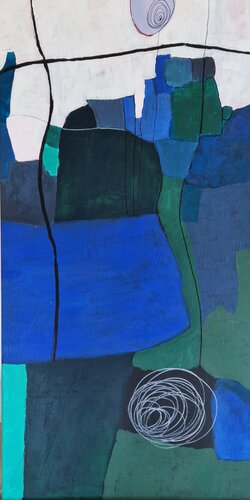 Blauer Mond by Gabriele Wöllhaf, Painting for Sale on Singulart