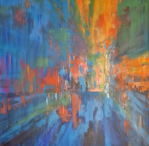 Urbane Szene di Gabriele Wöllhaf, Pittura in vendita su Singulart