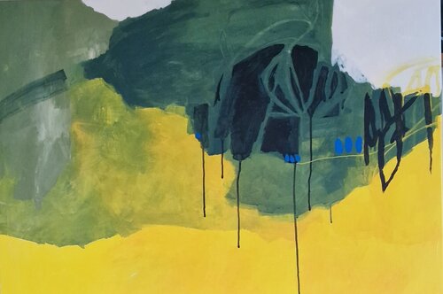 Abstrakte Landschaft von Gabriele Wöllhaf, Malerei kaufen auf Singulart