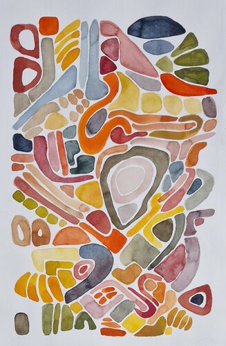 Miteinander par Gabriele Wöllhaf, Peinture en vente sur Singulart