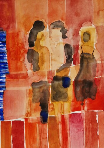 Wir warten mal ab par Gabriele Wöllhaf, Peinture en vente sur Singulart
